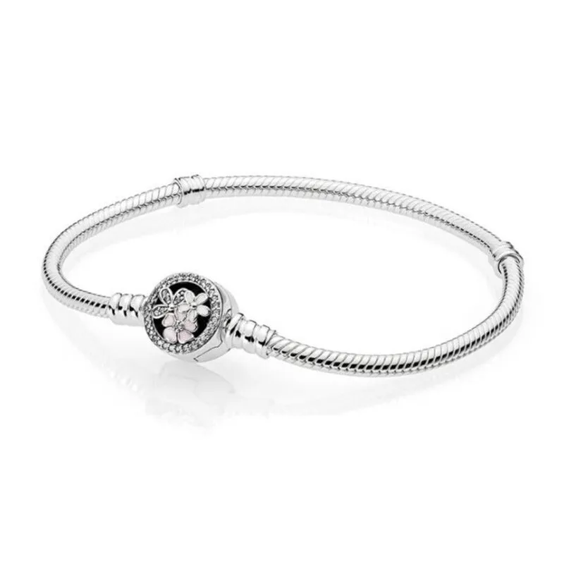 

Original 925 Sterling Silver 9 Best Selling Heart Lock With Crystal An Crown Pan Bracelet For Women Wedding Gift Fashion Jewelry