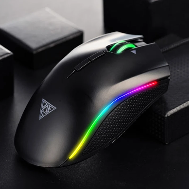 

Ergonomic Optical RGB Gaming Mouse 4000 DPI Adjustable 7 Buttons USB Wired Mice for PC Laptop Gamer Desktop Computer