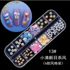 10 дизайннабор дизайн ногтей 3D украшения жемчужная звезда Кристалл бриллиантовые перья очарование металлическая рамка заклепки блестка для ногтей аксессуары