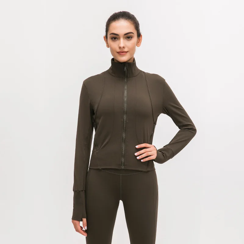 Mida спортивная куртка на молнии спереди для женщин с длинным рукавом стрейч