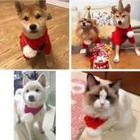 dog christmas winter warm scarf for dogs knitted christmas accessories dog neck scarf goods for cats pet cat dog accessories