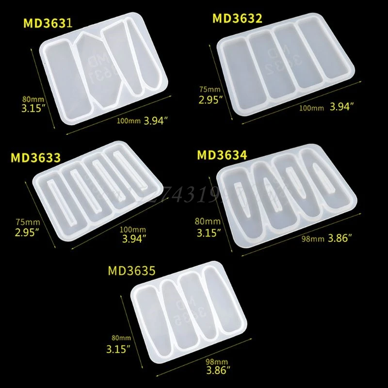 

Handmade Barrettes Silicone Epoxy Resin Molds DIY Hair Pin Acrylic Mold Alligator Hair Clip Molds Jewelry Making Tools