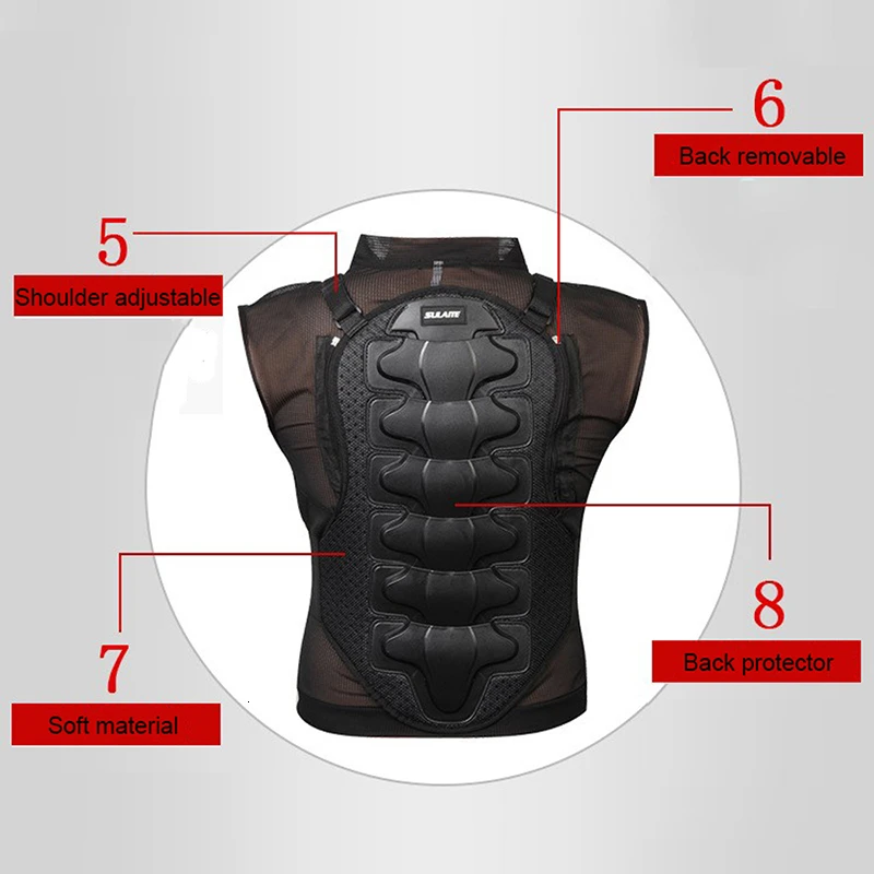 Мотоциклетная армированная куртка жилет без рукавов для езды по бездорожью и