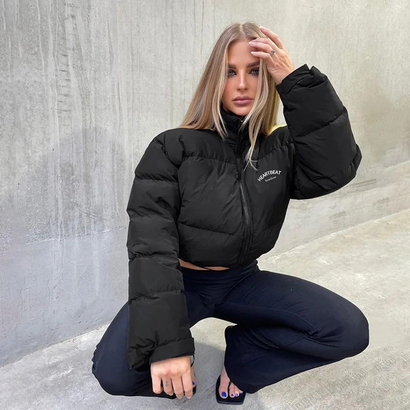 

Coffeehot Jackets Streetwear Winter For Women Black Jacket Coat Fashion Bubble Coat High Collar Coats And Jackets Women