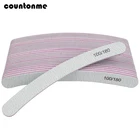 УФ-гель-полировщик для ногтей, 50 шт.лот, 100180, серая двухсторонняя изогнутая пилочка, буфер, наждачная бумага для маникюра и педикюра, инструмент для дизайна ногтей lima