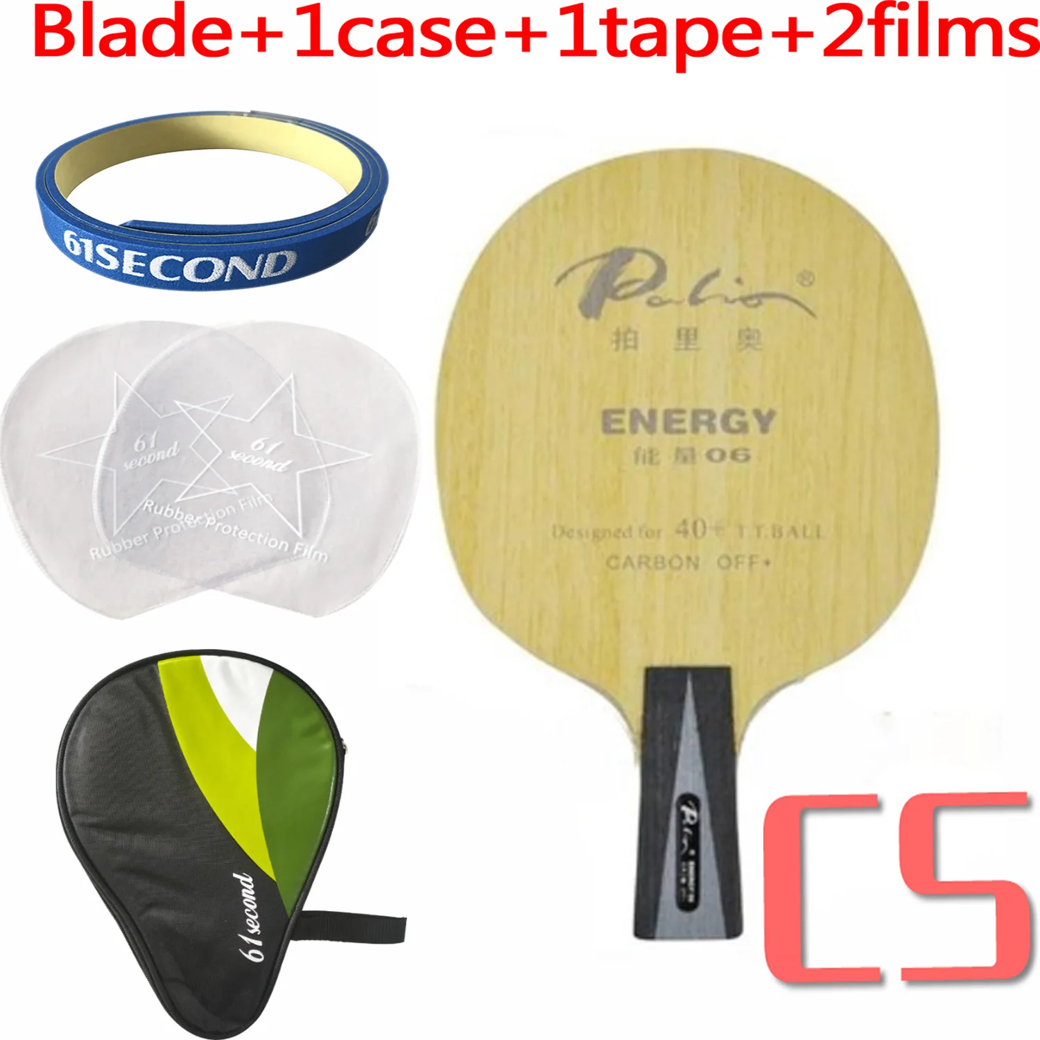 CS with H 1 case Palio official energy 06, лезвие для настольного тенниса, специально для 40+, материал, ракетка для настольного тенниса, быстрая атака, углеродное лезвие - Цвет: CS with H 1 case