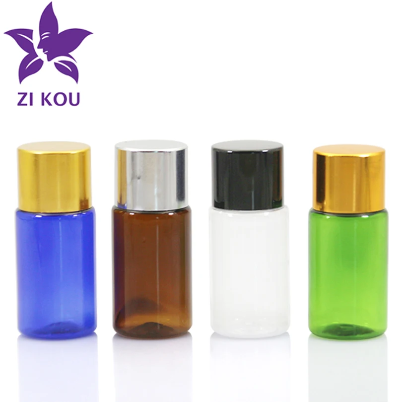 

1pcs/lot 10ml Electroplating Golden/Silver/Black Smooth Screw Lid Free Shipping Mini Travel Refillable Cosmetic Liquid Bottles