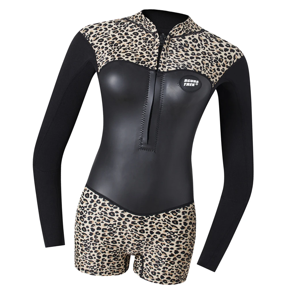 

2mm Super Stretch Neoprene Wetsuits Long Sleeve Diving Suit Jumpsuits Long Sleeve Design With Front Zipper