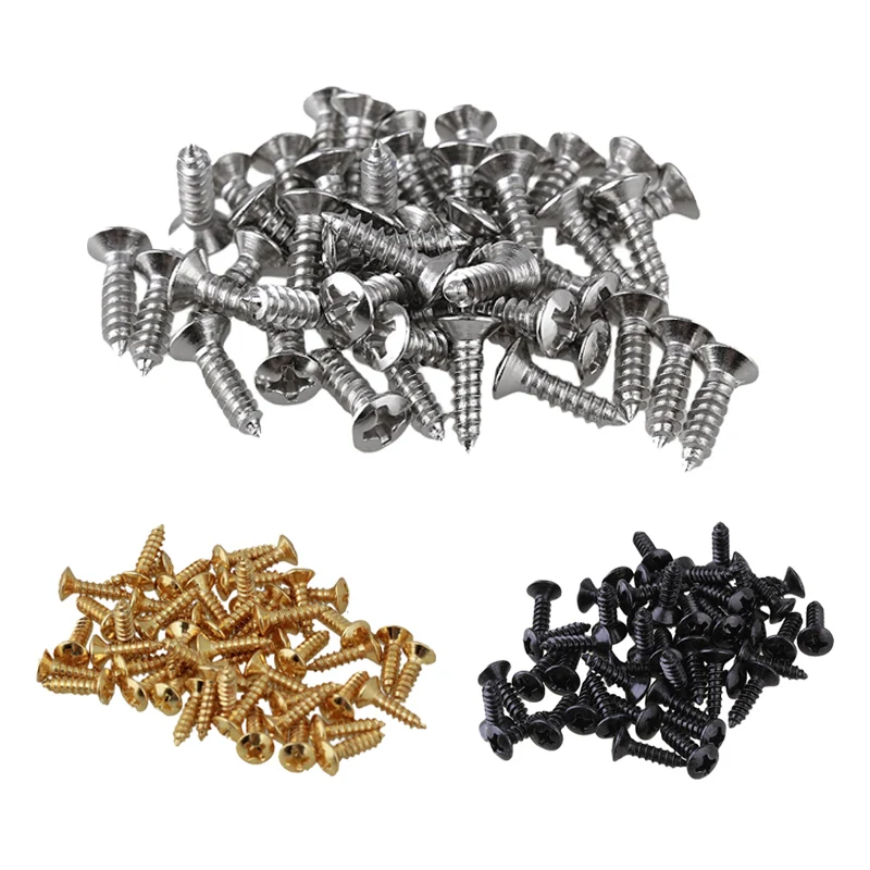 

50x Guitar Bass Screws Parts for Scratchplates Pickguard