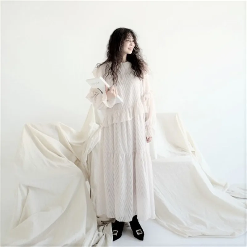 Женское платье RUGOD Повседневное в Корейском стиле длинное с длинными рукавами