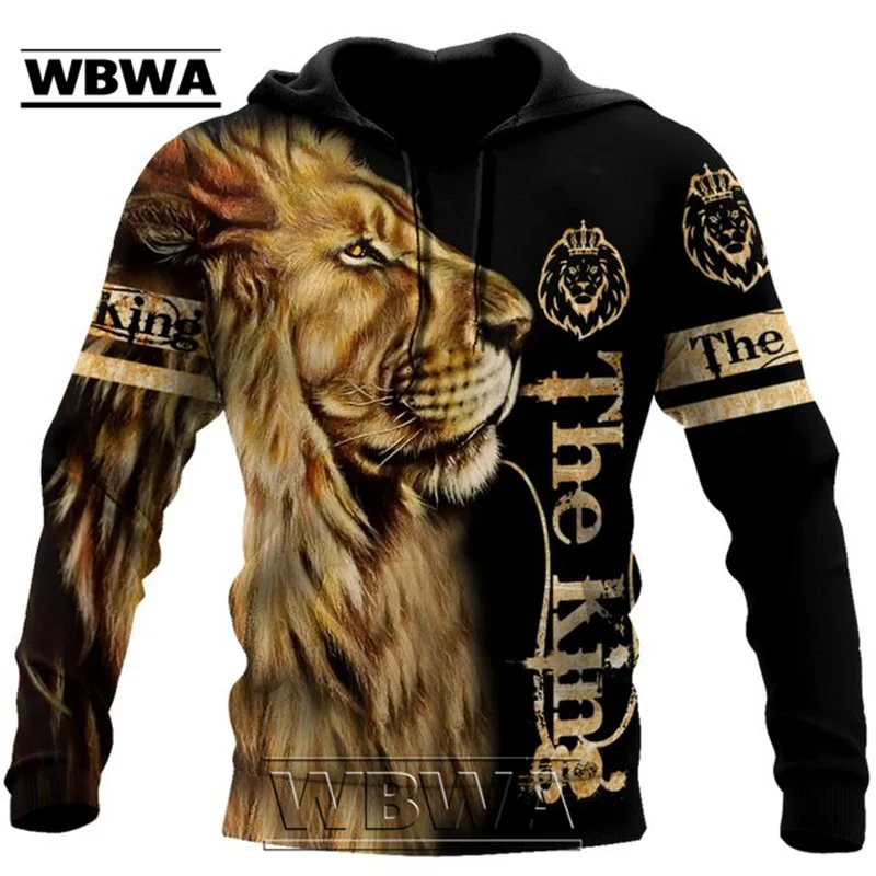 

Men's Clothes Brand Fashion Autumn Lion Hoodies White Tiger Skin 3D All Over Printed Mens Sweatshirt Unisex Pullover Casual