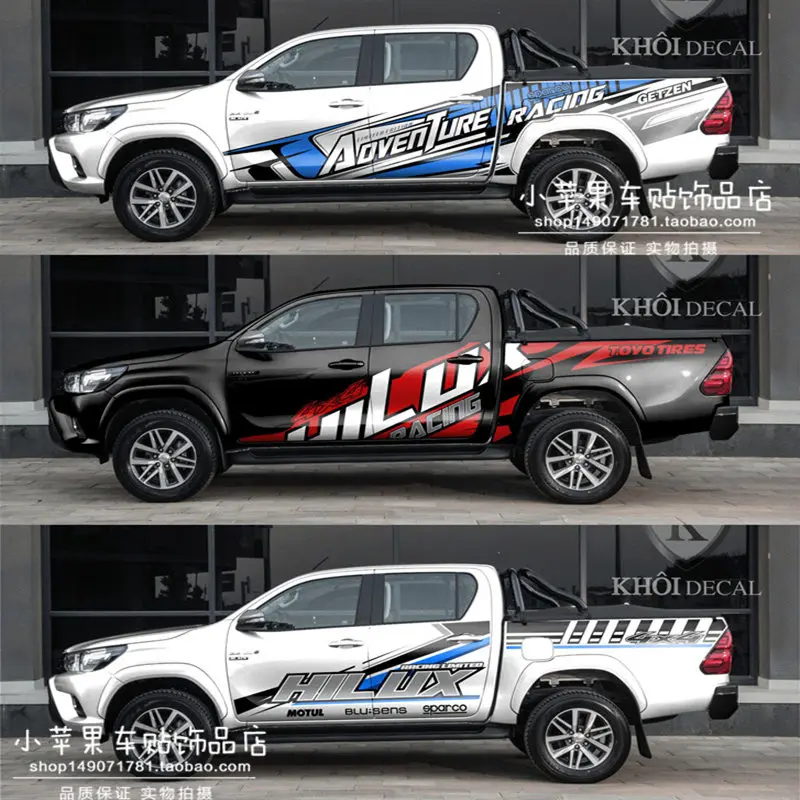 

FOR Toyota Hilux Revo Car Sticker Pickup Truck Appearance Modified Sticker Creative Decal Hilux 4x4 Sticker