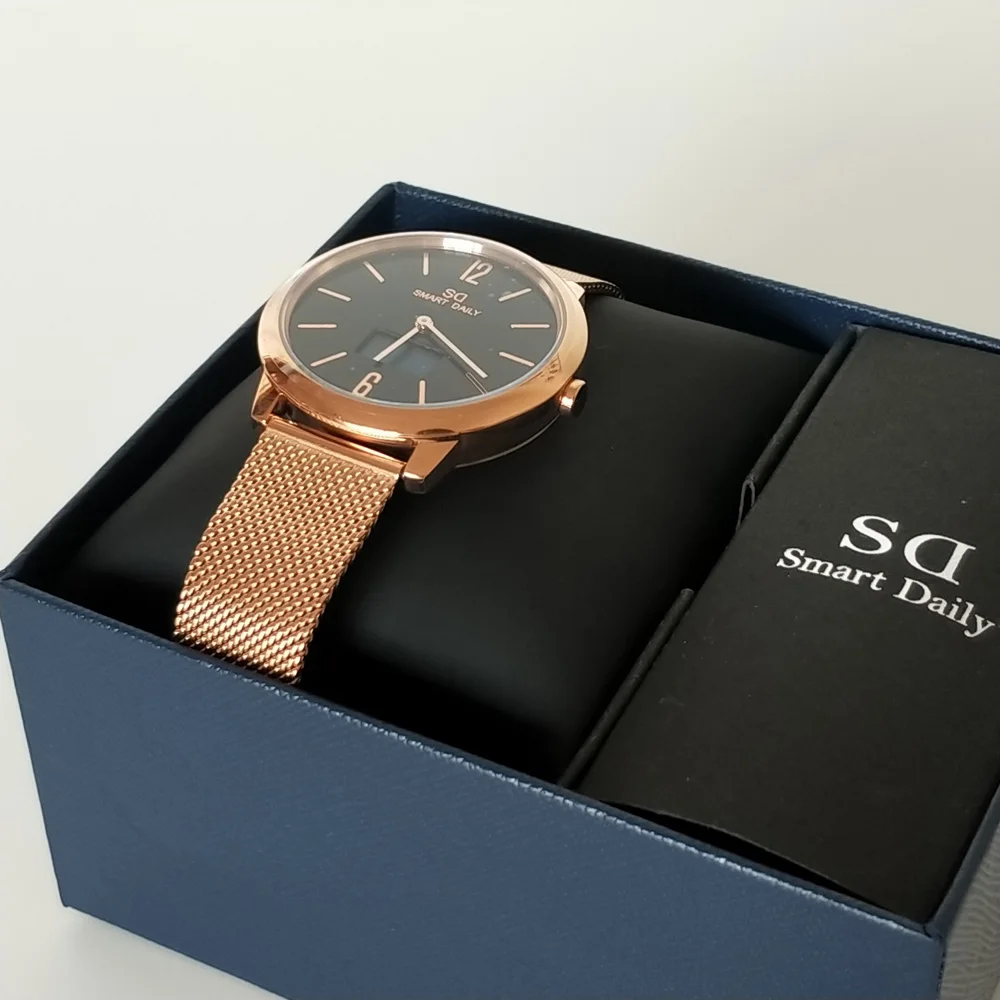 Модные женские умные наручные часы с двойным дисплеем и напоминанием о звонках