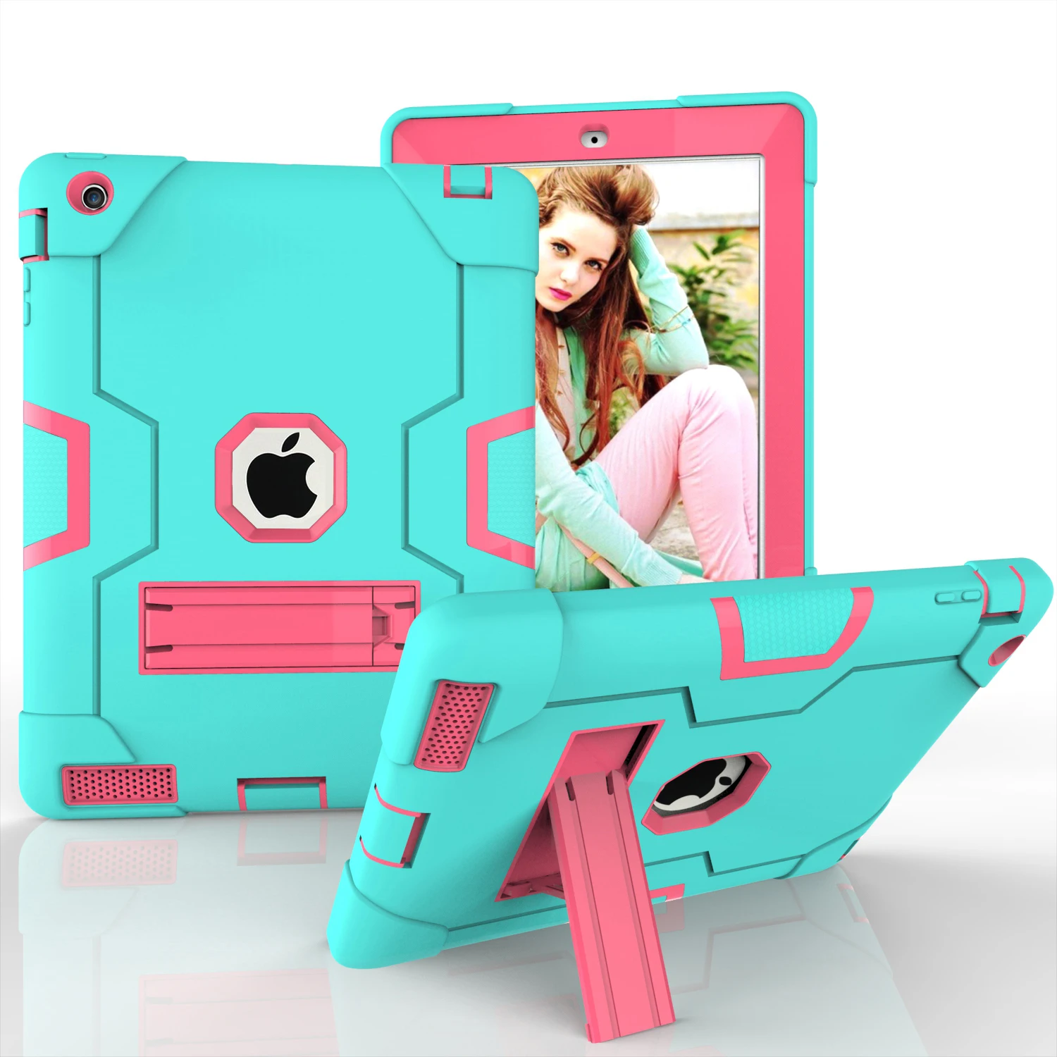 Для Apple IPad2 IPad3 IPad4 детская безопасная Броня ударопрочный сверхпрочный