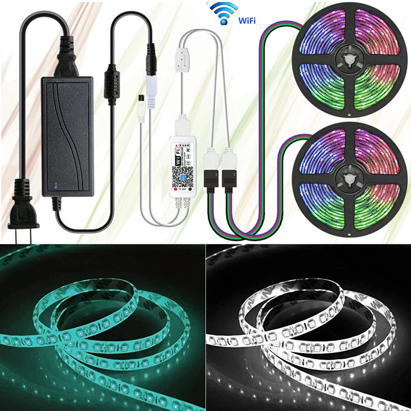 Светодиодная RGB лента 10 м 12 В с поддержкой Wi Fi|Светодиодные ленты| |