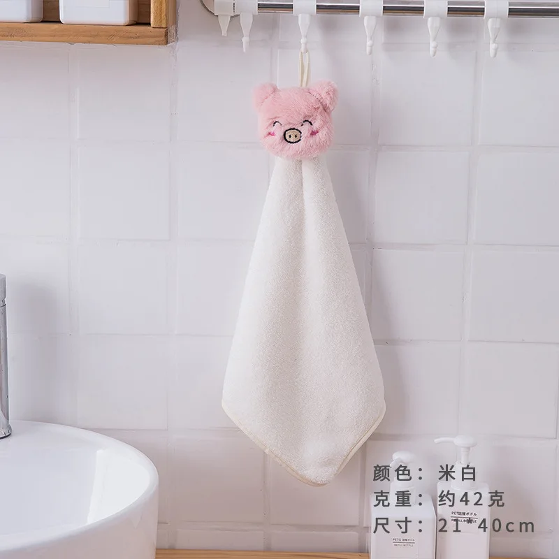 Мягкое детское полотенце с мультяшными животными для рук подвесное лица милое