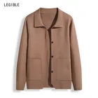 Разборчивый осенне-зимний Однотонный свитер, пальто для мужчин, теплый кардиган, свитер, мужское пальто, повседневная трикотажная мужская одежда