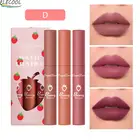 Набор долговечных блесков для губ ELECOOL, 3 цвета, матовая бархатная жидкая помада, водостойкая увлажняющая Косметика для макияжа губ