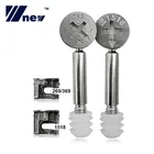 20 шт.лот 3 в 1 эксцентриковые крепежные детали для колесных гаек Соединительный винт для мебели с дюбером и предварительно вставленной гайкой