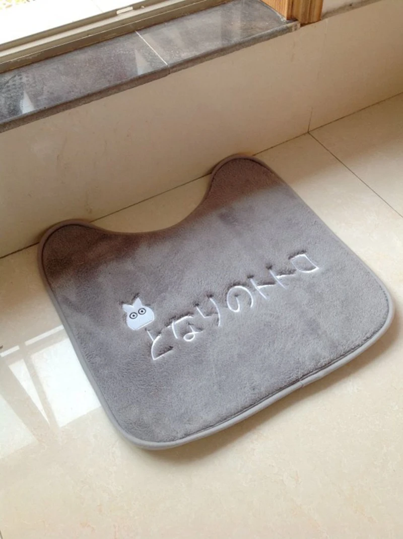 

Cartoons Animal style Totoro bathroom toilet cover mat WC seat cushion frame bath toilet cover 3 pieces toilet