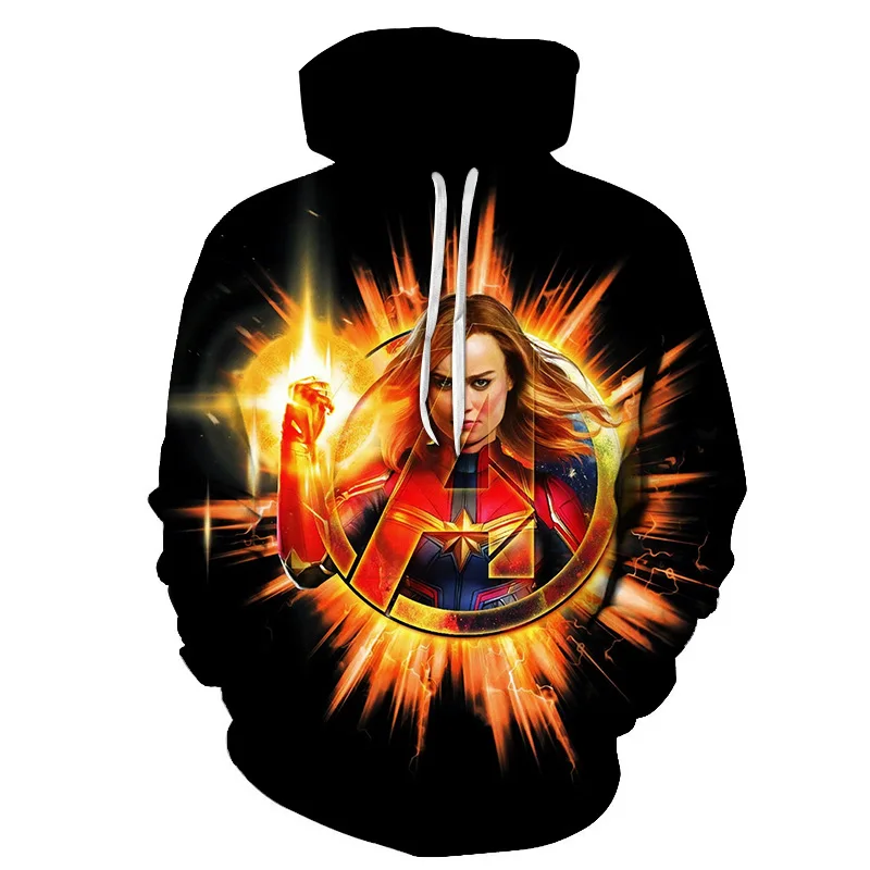 Горячая Slae Марвел Капитан толстовки с принтами для мужчин женщин супергерой