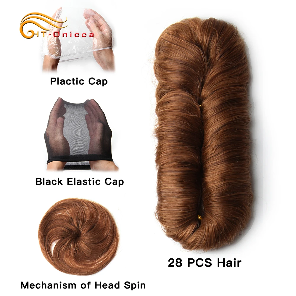 

28Pcs/Lot Brazilian Curly Human Hair Bundles Double Drawn 3 4 5 Inch Remy Hair Extension 1B 30 99J Ombre Bundles For Black Women
