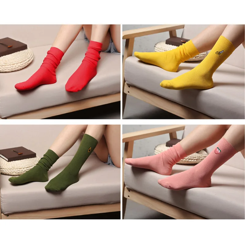 Носки женские хлопковые в стиле ретро смешные милые свободные короткие штаны с