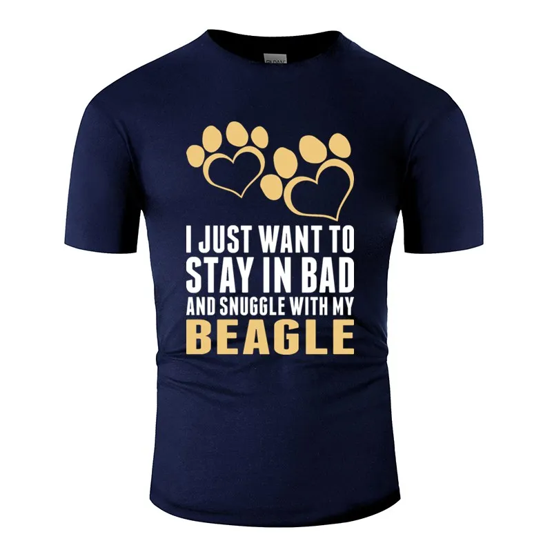 

Vintage I Just Want To Stay In Bad Beagle Men T Shirt 2019 Tee Shirt For Men Short Sleeve 100% Cotton Hiphop