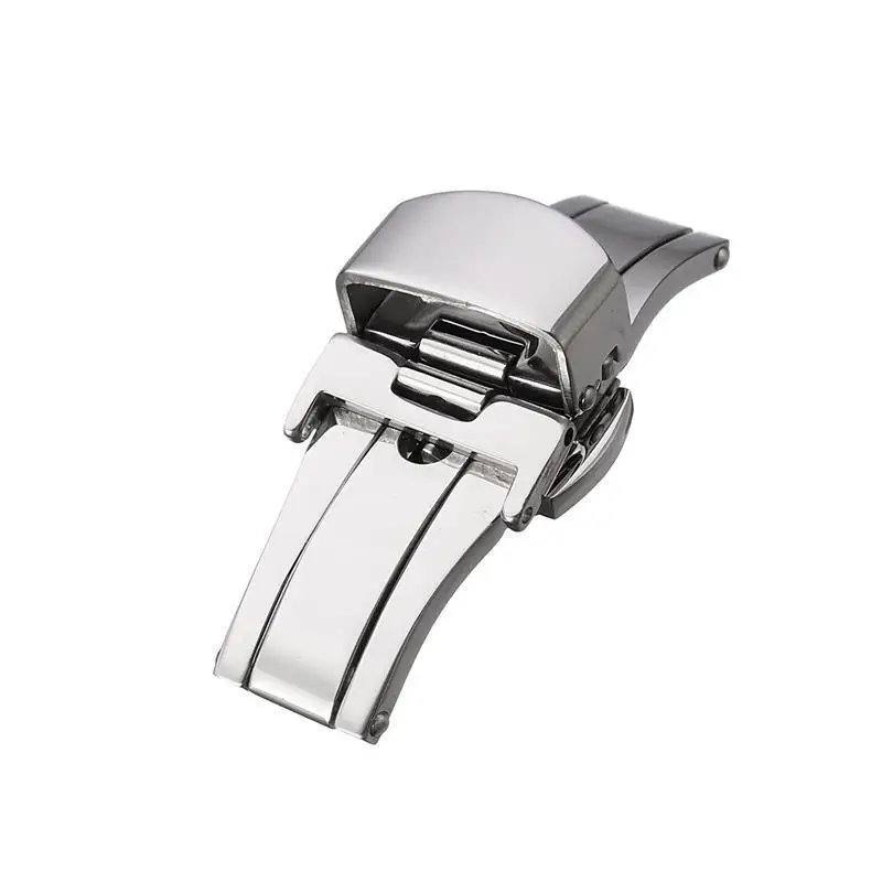 

14/16/18/20/22mm Watch Fold Buckle Double Click Butterfly Watchband Push Clasp Button Deployment Clasp Buckles Watch Accessories