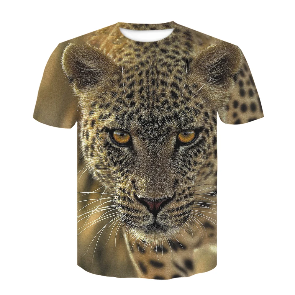 Футболка футболка с нарисованным животным Лев 3D принтом для мужчин забавные