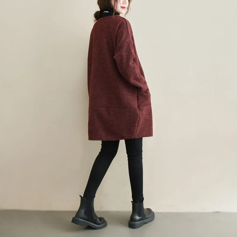 

New 2020 Winter Sweatshirts Women Plus Size Cotton Lantern Sleeve Patchwork Shirt Oversize Vintage Sweatshirt Pullovers Female