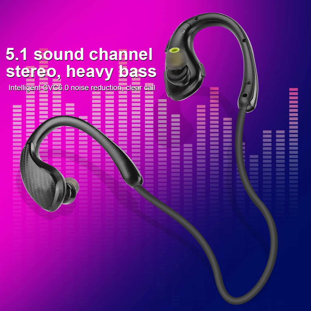 Водонепроницаемые Bluetooth наушники Беспроводные спортивные с функцией NFC умные CVC6.0
