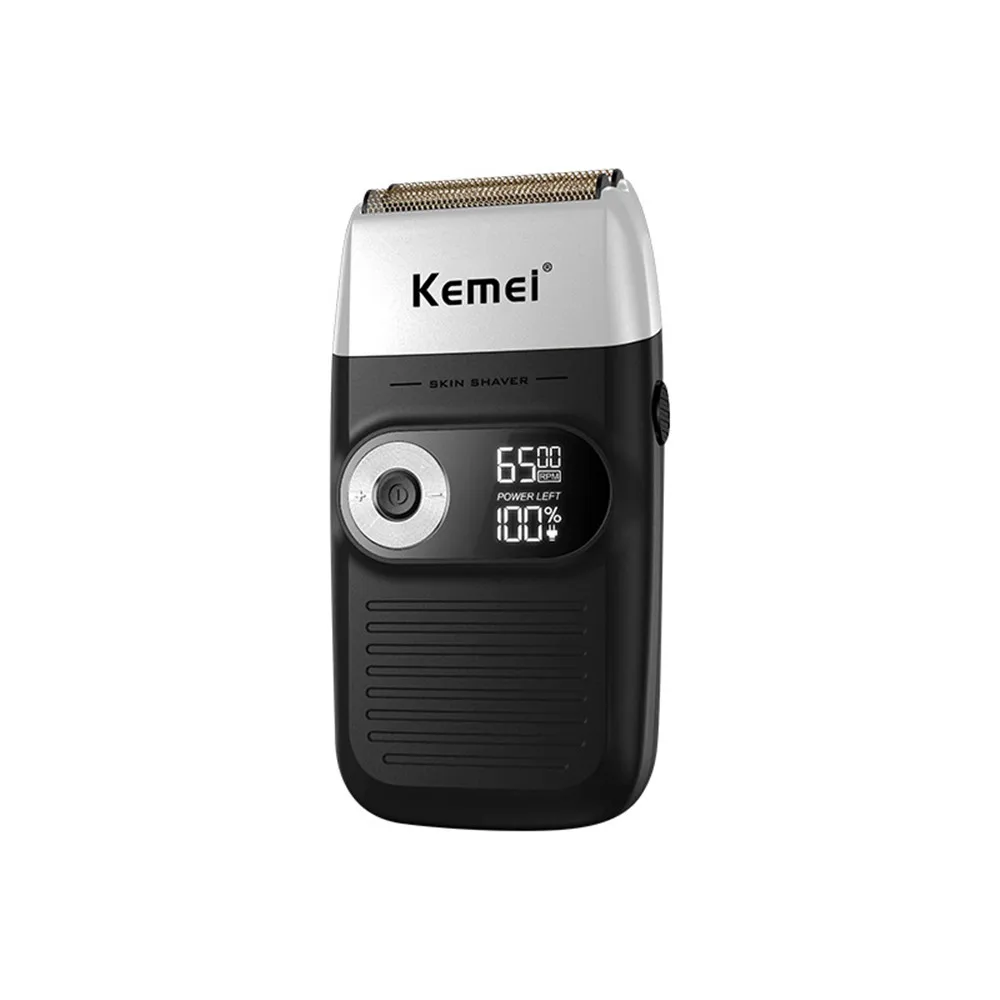 

Kemei 2020 Men Razor Electric Shaver LCD Display Portable Electric Shaver Beard Trimmer Rechargeable 1400mA KM-2026
