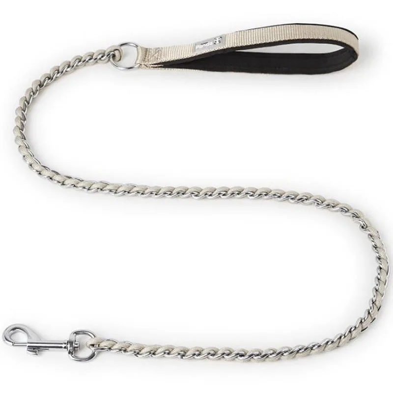 Поводок из нержавеющей стали для собак нейлоновый пояс с плетеной цепью прогулок