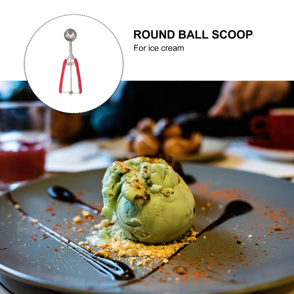 

2pcs Stainless Steel Ice Cream Scoop with Easy Trigger Heavy Duty Cupcake Scoop