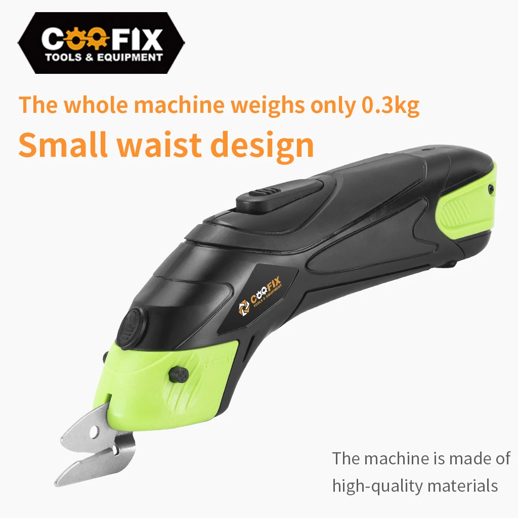 

COOFIX Cordless Electric Scissors for Fabric Cloth Cutting Chargeable Sewing Handheld Leather Multipurpose Tools