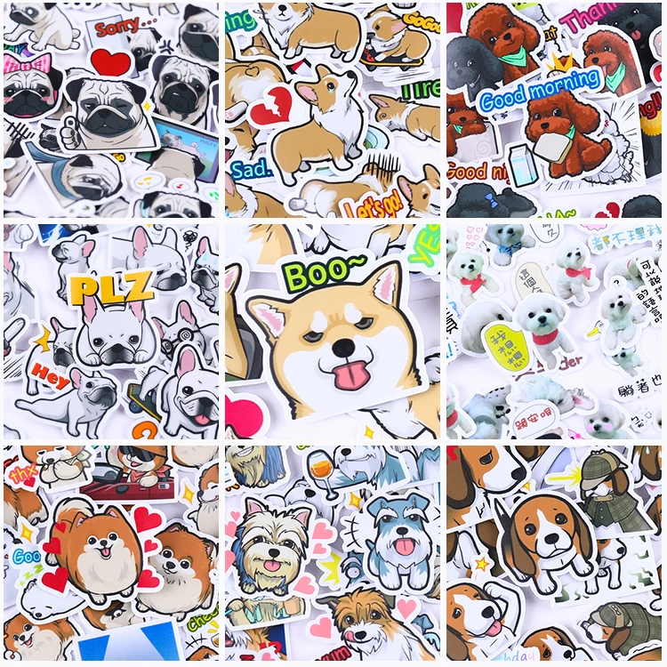 

40pcs/lot Cute Pet dog Sticker Diy Album Scrapbooking Diary Planner Journal Sticker Decorative Label For Kids