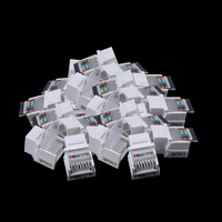 100pcs pacl tool free cat5e utp network module rj45 connector information socket computer outlet cable adapter keystone jack