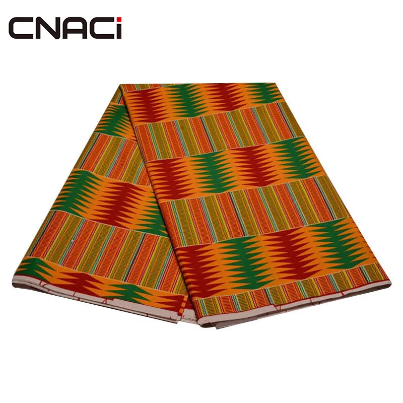 19030042 CNACI 6 ярдов Новая африканская Гана ткань Kente Мода настоящий воск Анкара ткани Африканский принт Tissu воск Гана ткань Kente - Цвет: 19030042
