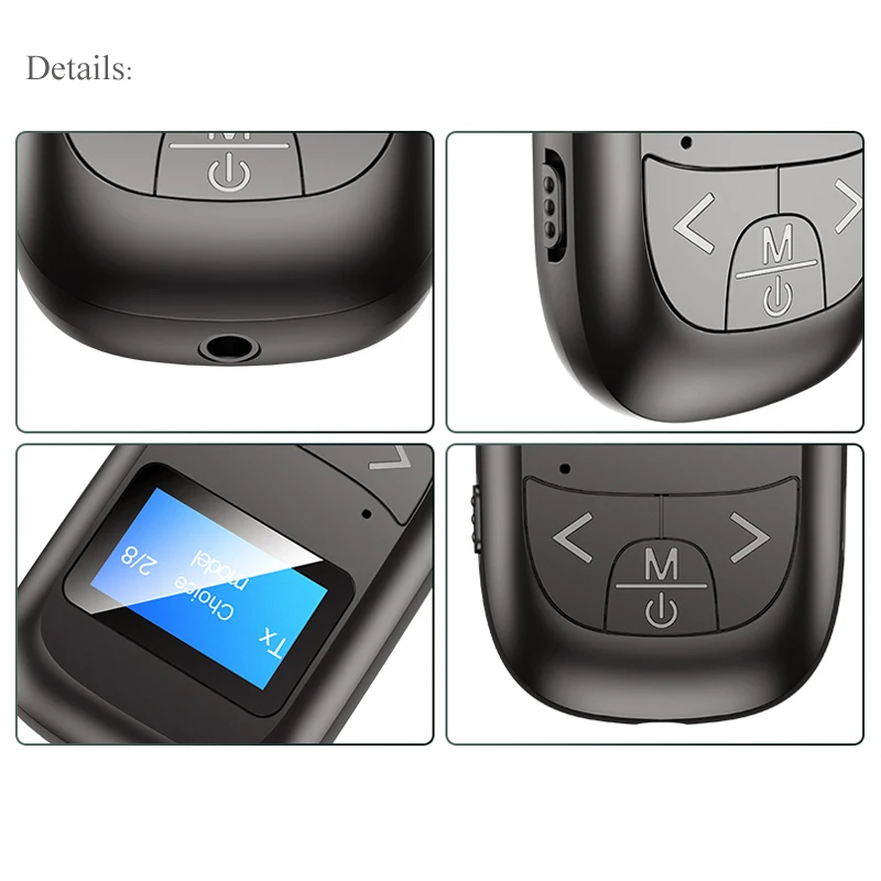 Новый ЖК дисплей Bluetooth 5 0 адаптер приемник передатчик HandsFree Call AUX 3 мм Музыкальный