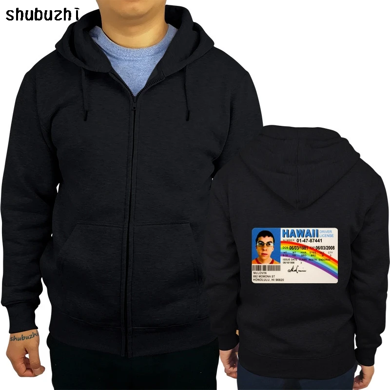 Mclowin id card superbad geek мужская хлопковая толстовка с капюшоном мужские модные хлопковые толстовки мужской пуловер брендовая Толстовка sbz4459