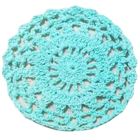 1pcs new handmade cup coasters kitchen table mats cotton lace fabric manual crochet doily 10cm round placemat home decoration