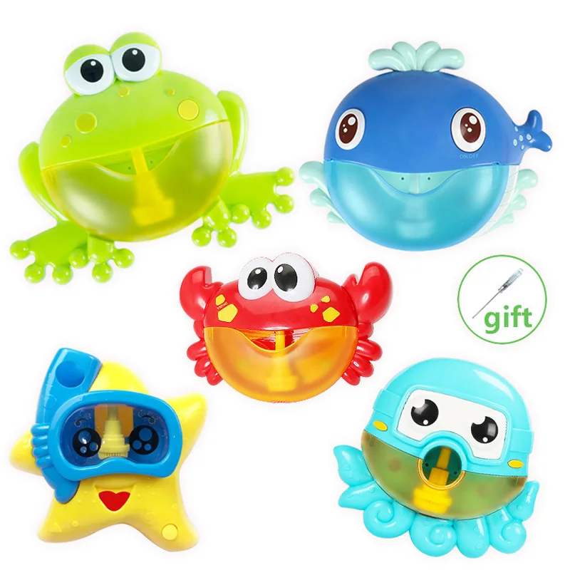 Пузырьковая машина игрушка для ванны пистолет-лягушка подарок малышей водные
