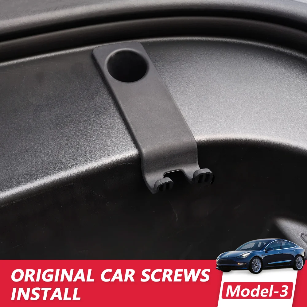 

2Pcs For Tesla Model 3 2021 Car Accessories ABS Material Car Front Trunk Hook Anti Swinging Storage Pendant Holding Holder
