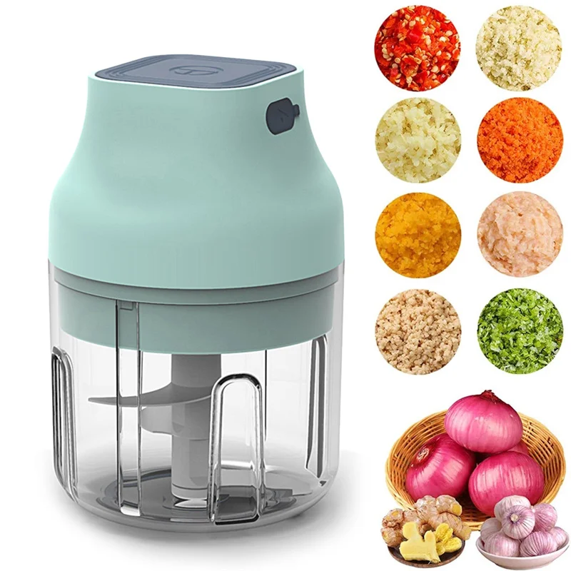

Wireless Chopper Meat Grinder Kitchen Food Cutter Mini Electric Vegetable Garlic Crusher Mixer USB Rechargeable Kitchen Grinder