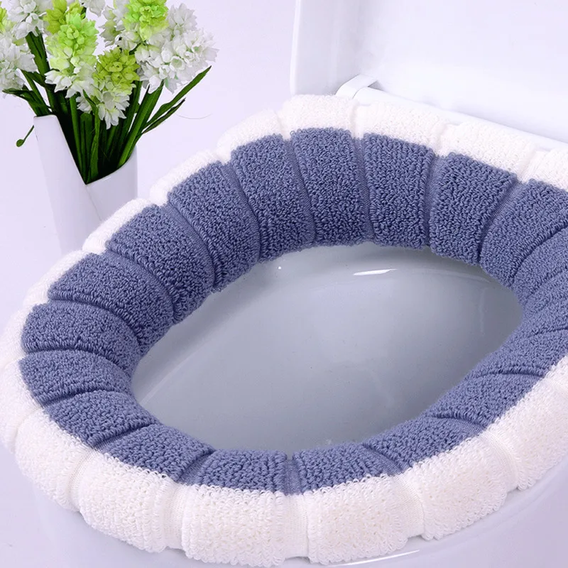 toilet seat cover Bathroom Toilet Seat Closes tool Washable Soft Warmer Mat Cover Pad Cushion bathroom accessories | Дом и сад