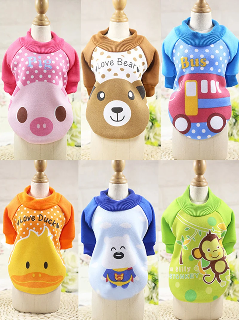 Зимняя одежда мультяшная собака года толстовки с капюшоном наряд для щенка