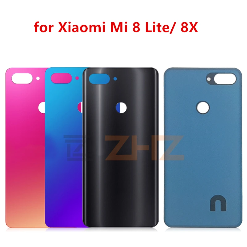 Для Xiaomi mi 8 lite стеклянная задняя крышка батарейного отсека дверь Корпус Запасные