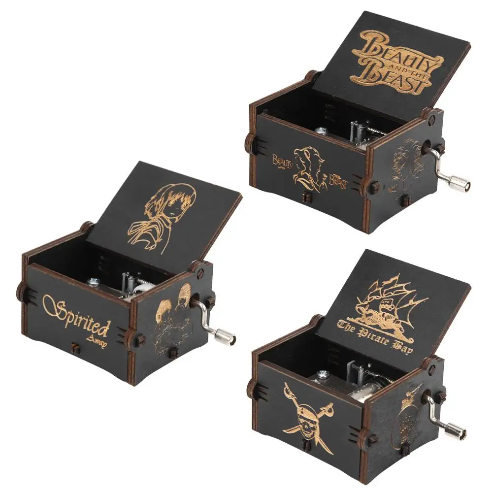 Ретро музыкальная шкатулка для дома украшения деревянная ручная работа