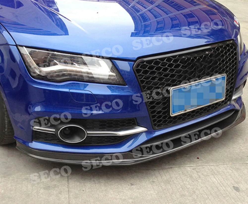 Для Audi A7 S7 Sline 2012- передний спойлер для губ из углеродного волокна/FRP головной бампер Защита подбородка автомобильный Стайлинг